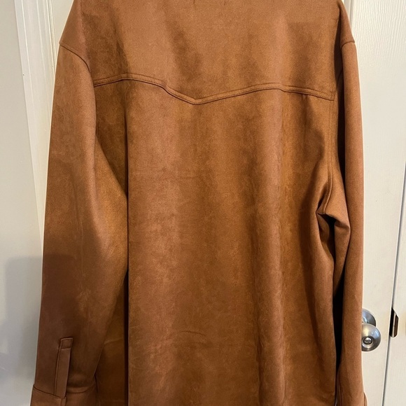 NWT FRYE Faux Suede Shirt Jacket Size XLarge - Picture 7 of 7